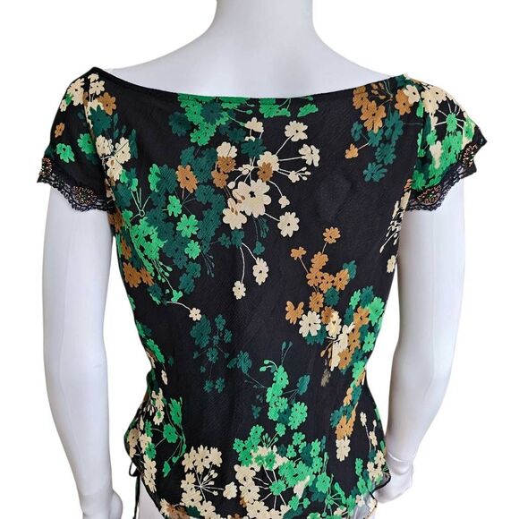 fairy silk + lace wrap-style blouse - Picture 6 of 7